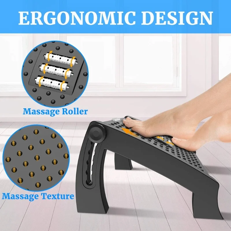 Height Adjustable Footrest with Massage Surface under Desk Ergonomic Comfort Home & Office Foot Stool
Height Adjustable Footrest with Massage Surface under Desk Ergonomic Comfort Home & Office Foot Stool