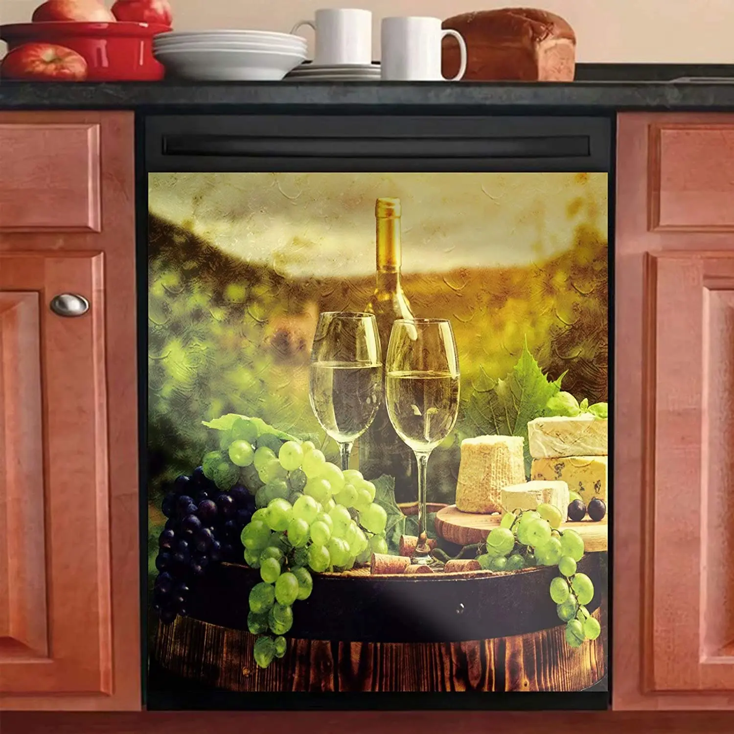 Beer Wine Bottle Magnetic Dishwasher Cover Wine and Grape Kitchen Decor Vintage Portugal Style Dishwasher Magnet Decorative Cove
Beer Wine Bottle Magnetic Dishwasher Cover Wine and Grape Kitchen Decor Vintage Portugal Style Dishwasher Magnet Decorative Cove