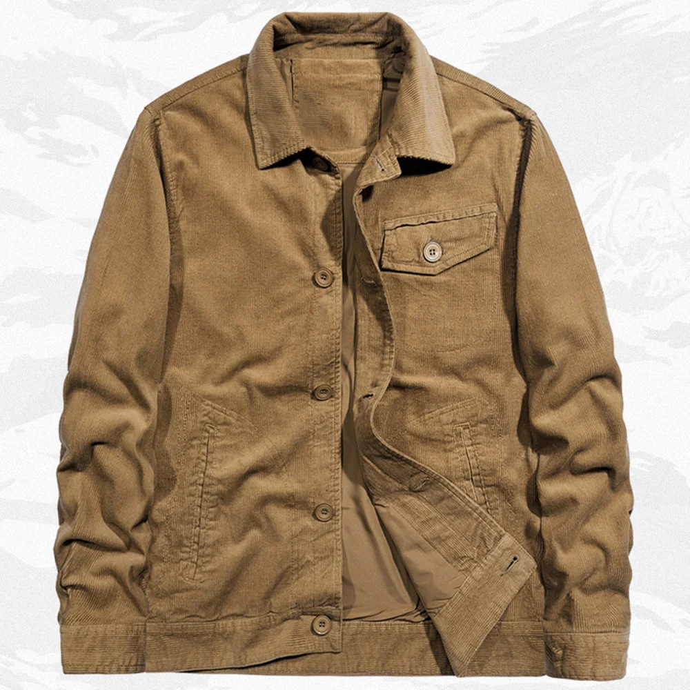High Quality Oversize Man's Coat Corduroy Outerwear Jacket Men Spring Autumn Business Man Streetwear European and American Style
High Quality Oversize Man's Coat Corduroy Outerwear Jacket Men Spring Autumn Business Man Streetwear European and American Style