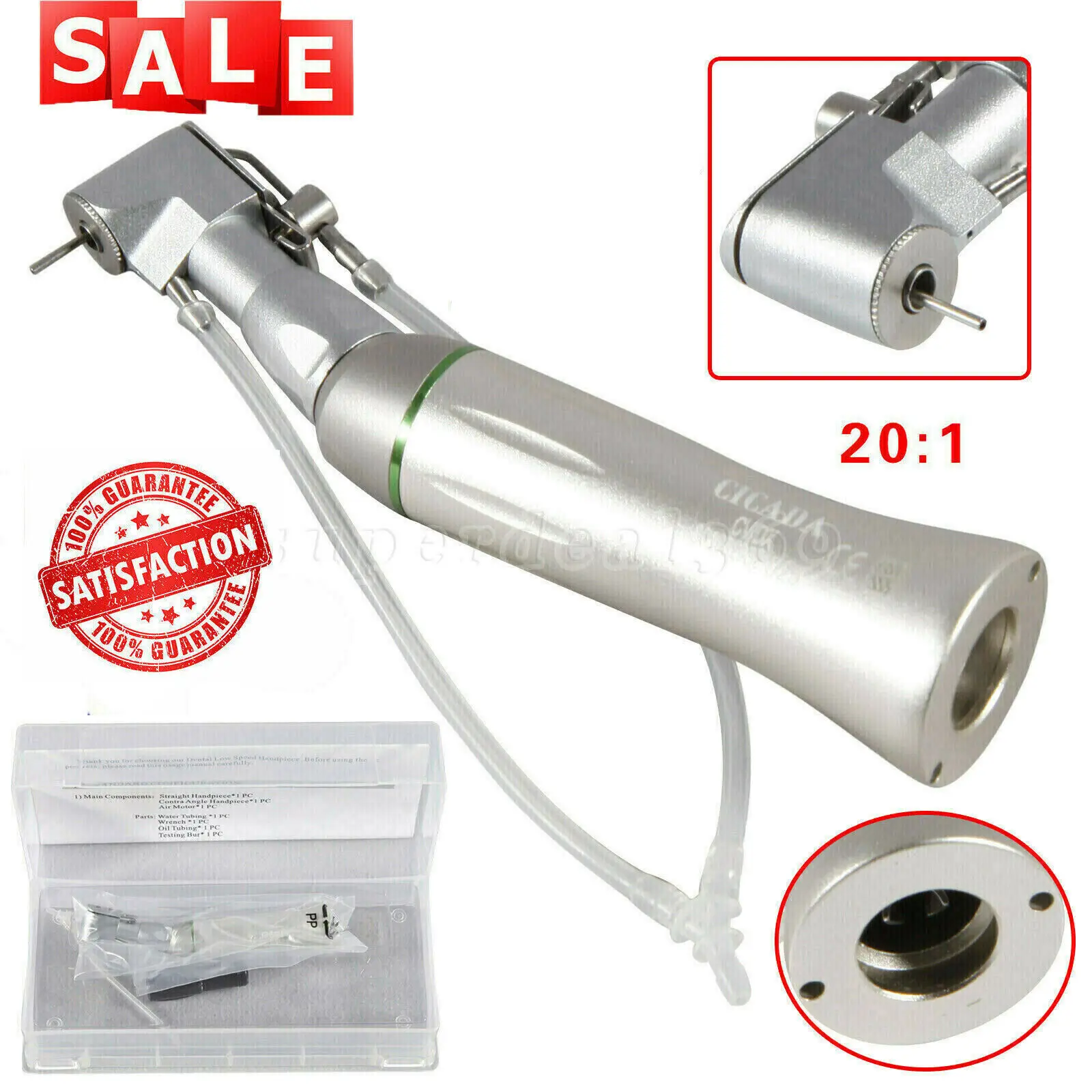 NSK Style Dental 20:1 Reduction Implant Motor Low Speed Contra Angle Handpiece SG20 E-type
NSK Style Dental 20:1 Reduction Implant Motor Low Speed Contra Angle Handpiece SG20 E-type