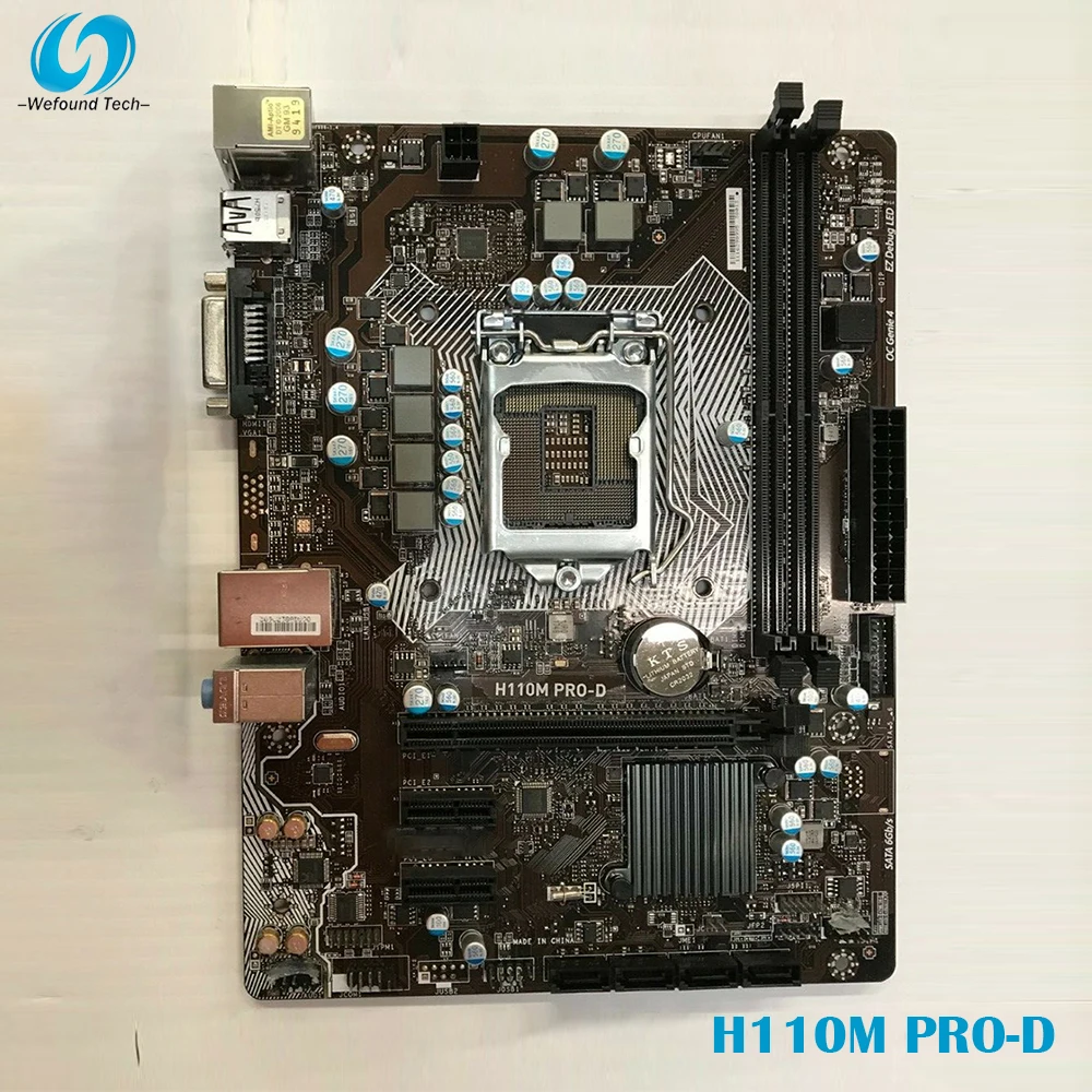 H110M PRO-D For Msi Desktop Motherboard LGA1151 DDR4 32GB PCI-E3.0 SATA3 USB2.0/3.0 DVI Micro ATX Tested Fast Ship
H110M PRO-D For Msi Desktop Motherboard LGA1151 DDR4 32GB PCI-E3.0 SATA3 USB2.0/3.0 DVI Micro ATX Tested Fast Ship