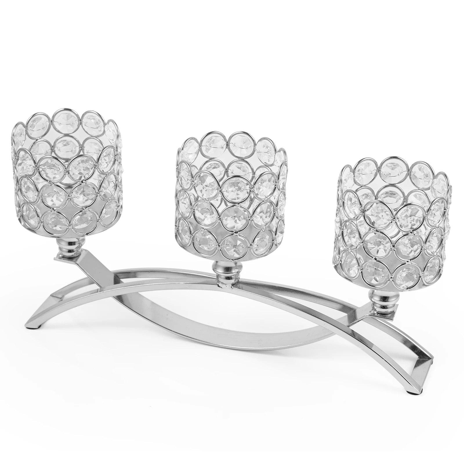 Silver Crystal Candle Holders Mini Cylinder 3 Arm Metal Candelabra Decoracion Hogar Moderno Centro De Mesa Decorativo Sala
Silver Crystal Candle Holders Mini Cylinder 3 Arm Metal Candelabra Decoracion Hogar Moderno Centro De Mesa Decorativo Sala