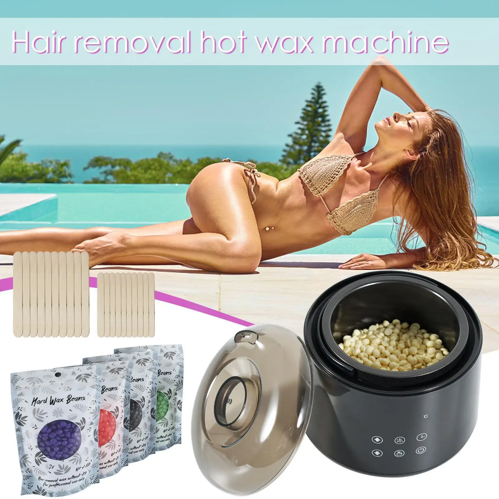 Hair Removal Home Waxing Kit Wax Warmer Hard Wax Kit With 4 Formula Hard Wax Beads For Full Body, Legs, Face, Eyebrows, Bik B9B5
Hair Removal Home Waxing Kit Wax Warmer Hard Wax Kit With 4 Formula Hard Wax Beads For Full Body, Legs, Face, Eyebrows, Bik B9B5