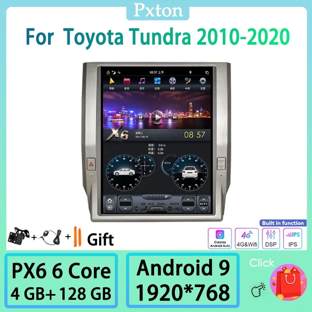 Pxton Android Tesla Screen Car Radio Stereo Multimedia Player For Toyota Tundra 2010-2020 Carplay Android Auto PX6 WIFI 4G DSP
Pxton Android Tesla Screen Car Radio Stereo Multimedia Player For Toyota Tundra 2010-2020 Carplay Android Auto PX6 WIFI 4G DSP