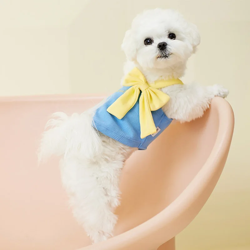 Pet Clothing Small Dogs Yellow Bowknot Dog Clothes Vest Embroidery Bee Sweet Soft Shirt Casual Costume Spring Summer Wholesale
Pet Clothing Small Dogs Yellow Bowknot Dog Clothes Vest Embroidery Bee Sweet Soft Shirt Casual Costume Spring Summer Wholesale