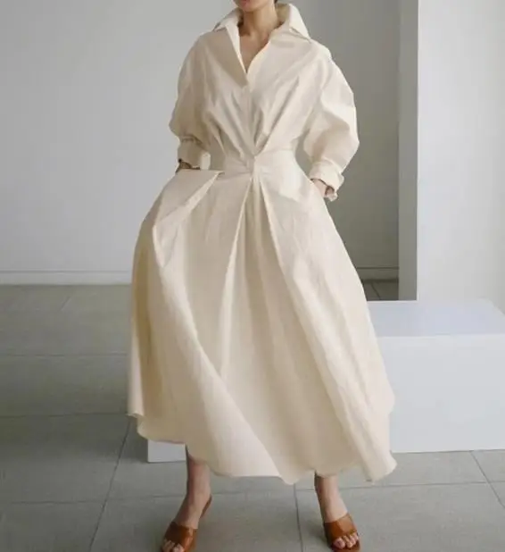 Shirt Sleeve Elastic Waist Large Swing Dress 2023 New Hot Selling Fashion Women's Wear
Shirt Sleeve Elastic Waist Large Swing Dress 2023 New Hot Selling Fashion Women's Wear