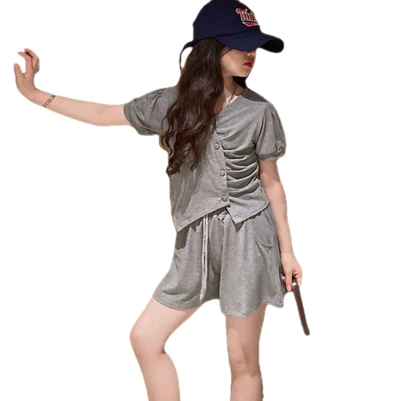 Summer Girls Clothes Children Summer Short Sleeve + Shorts Set Children Fashion Casual Wear Shirt T-Shirt 2 Piece Set 4-12yes
Summer Girls Clothes Children Summer Short Sleeve + Shorts Set Children Fashion Casual Wear Shirt T-Shirt 2 Piece Set 4-12yes