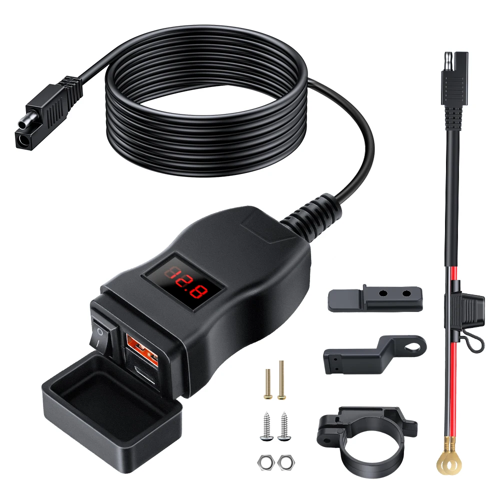 USB-зарядное устройство для мотоцикла, 12 В, с выключателем
USB-зарядное устройство для мотоцикла, 12 В, с выключателем