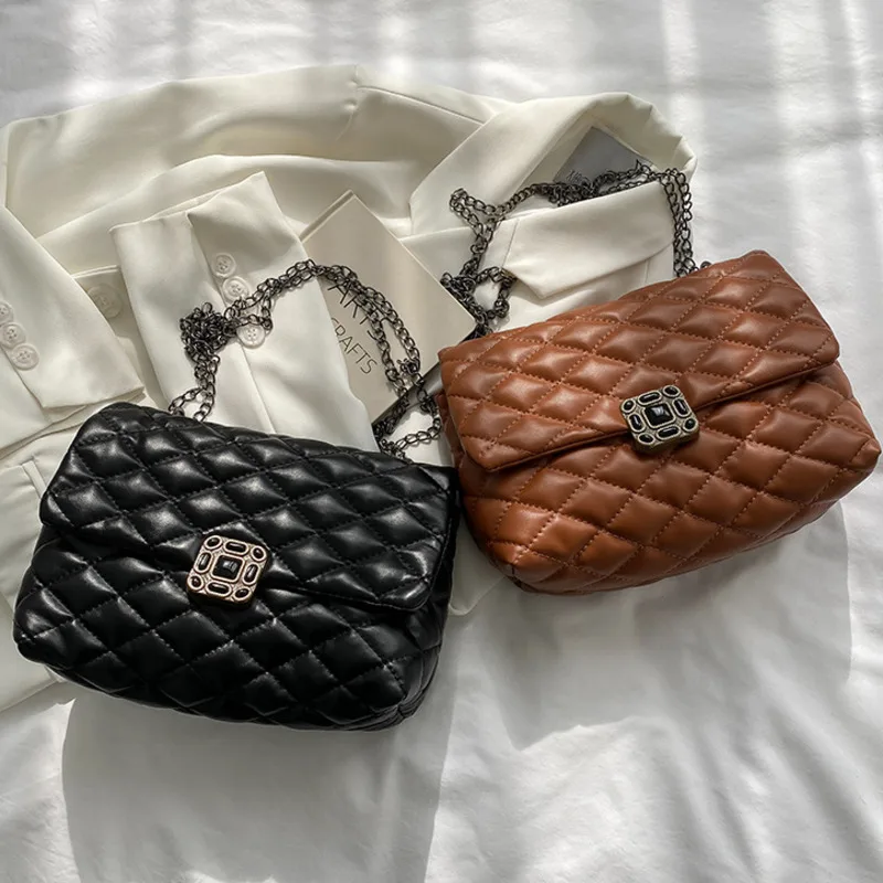 2022 New Women's Handbag Fashion Diamond Crossbody Shoulder Bag Chain PU Leather Luxury Designer Messenger Bags Hot Sale
2022 New Women's Handbag Fashion Diamond Crossbody Shoulder Bag Chain PU Leather Luxury Designer Messenger Bags Hot Sale