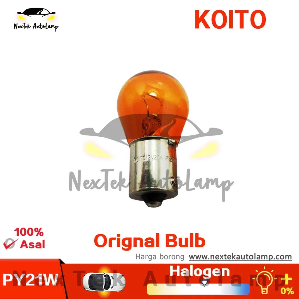 KOITO 12V 21W PY21W 97222-21044 Рулевая лампочка (1 лампочка) 
KOITO 12V 21W PY21W 97222-21044 Рулевая лампочка (1 лампочка)