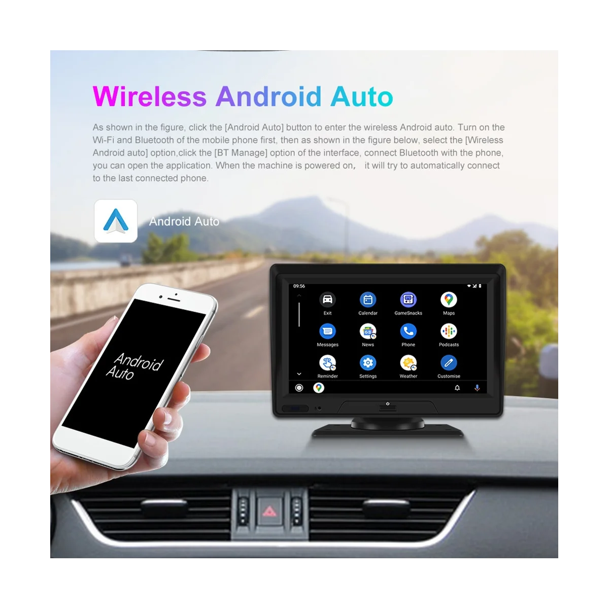 Беспроводная Автомагнитола Carplay на Android с 7-дюймовым экраном, фронтальной камерой заднего вида, Bluetooth, Wi-Fi, FM, Bluetooth, зеркальная ссылка, TF карта
Беспроводная Автомагнитола Carplay на Android с 7-дюймовым экраном, фронтальной камерой заднего вида, Bluetooth, Wi-Fi, FM, Bluetooth, зеркальная ссылка, TF карта