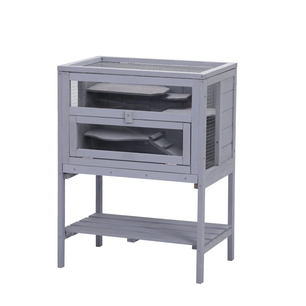 Деревянная клетка для хомяка с выдвижным подносом, домашний/уличный домик для маленьких животных, прозрачная акриловая тарелка, серый цвет 
Деревянная клетка для хомяка с выдвижным подносом, домашний/уличный домик для маленьких животных, прозрачная акриловая тарелка, серый цвет