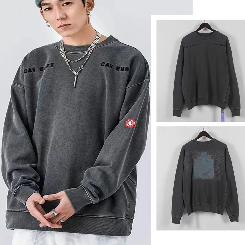 High Quality Vintage Washed Cav Empt C.E Pullover Hoodies Men Women Gray Do Old Simple Fashion Embroidery Casual Sweatshir
High Quality Vintage Washed Cav Empt C.E Pullover Hoodies Men Women Gray Do Old Simple Fashion Embroidery Casual Sweatshir