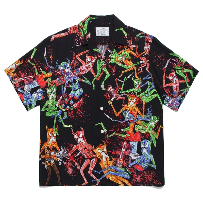 New Hawaii Beach Style Wacko Maria Shirts Men Women Short Sleeve Lapel Shirt gym
New Hawaii Beach Style Wacko Maria Shirts Men Women Short Sleeve Lapel Shirt gym