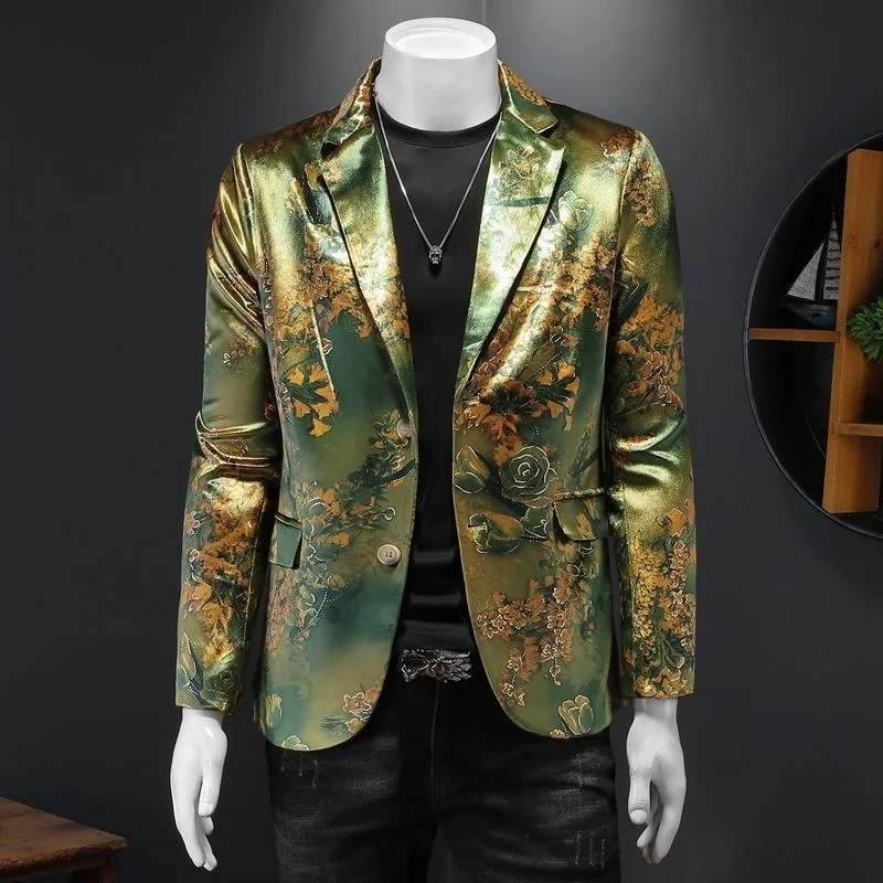 Mens European Blazer Vintage Luxury Palace Gold Flower Mens Stylish Blazer Hombre Velvet Blazer Masculino Suit Jacket Men Dinner
Mens European Blazer Vintage Luxury Palace Gold Flower Mens Stylish Blazer Hombre Velvet Blazer Masculino Suit Jacket Men Dinner