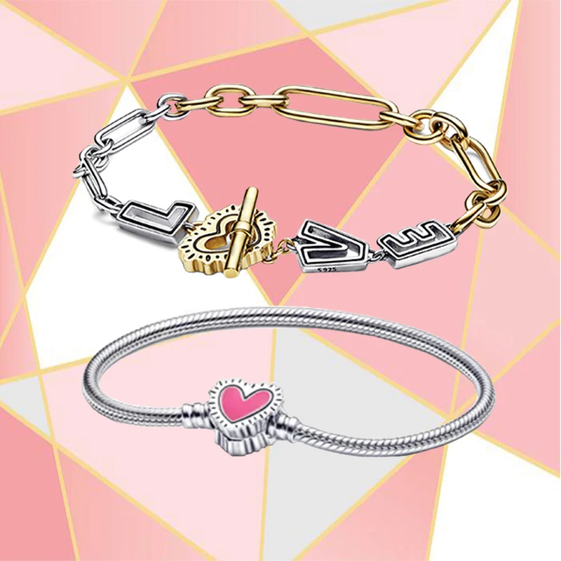 2022 New High-quality S925 Sterling Silver Two-tone Love Link Always Radiant Heart Bracelet Fashion Diy Trend All-match Jewelry
2022 New High-quality S925 Sterling Silver Two-tone Love Link Always Radiant Heart Bracelet Fashion Diy Trend All-match Jewelry