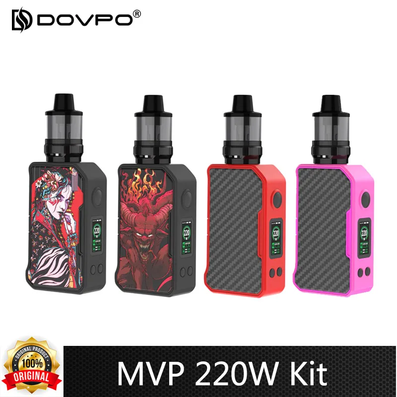 Original Dovpo MVP 220W Kit 5.5ml DNP Pod Tank 0.15/0.3ohm DNP Coil 510 Thread Box Mod By Dual 18650 Battery Vape Kit Vaporizer
Original Dovpo MVP 220W Kit 5.5ml DNP Pod Tank 0.15/0.3ohm DNP Coil 510 Thread Box Mod By Dual 18650 Battery Vape Kit Vaporizer