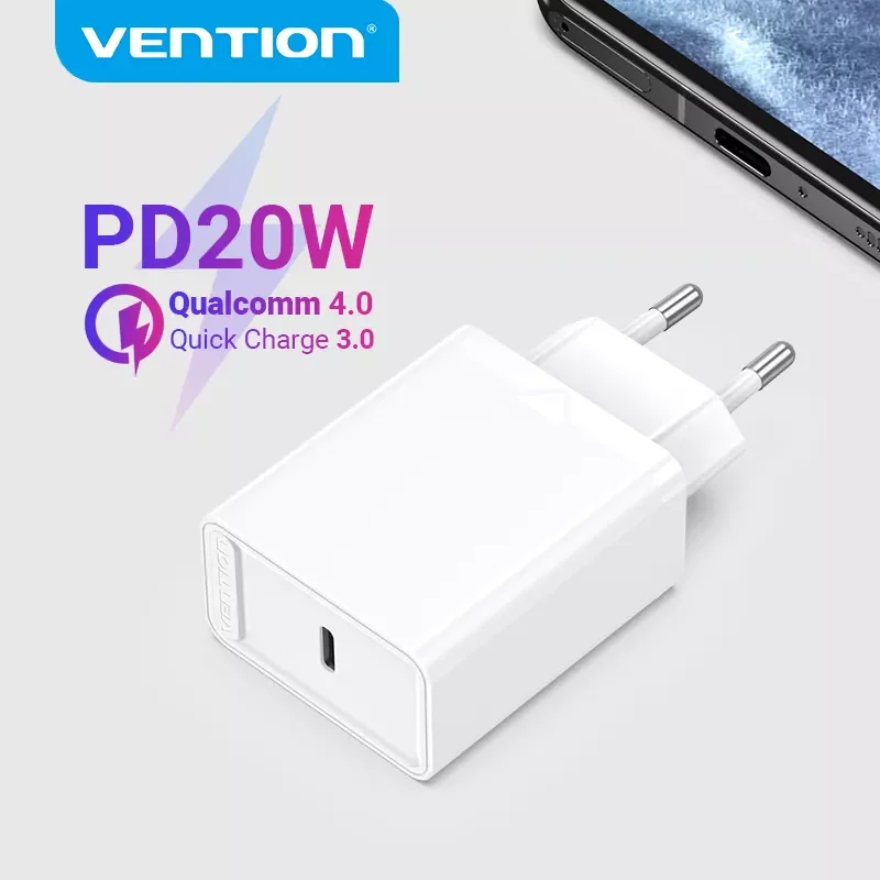 Vention PD Charger 20W USB Type C Fast Charger for iPhone 13 12 X 8 Macbook Phone QC3.0 USB C Quick Charge 4.0 3.0 QC PD Charger
Vention PD Charger 20W USB Type C Fast Charger for iPhone 13 12 X 8 Macbook Phone QC3.0 USB C Quick Charge 4.0 3.0 QC PD Charger