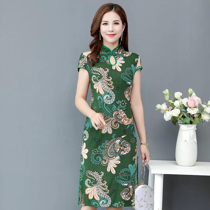 2023 Print Flower Women Short Slim Cheongsam Sexy High Split Chinese Traditional Stretch Dress Rayon Qipao Vestidos
2023 Print Flower Women Short Slim Cheongsam Sexy High Split Chinese Traditional Stretch Dress Rayon Qipao Vestidos