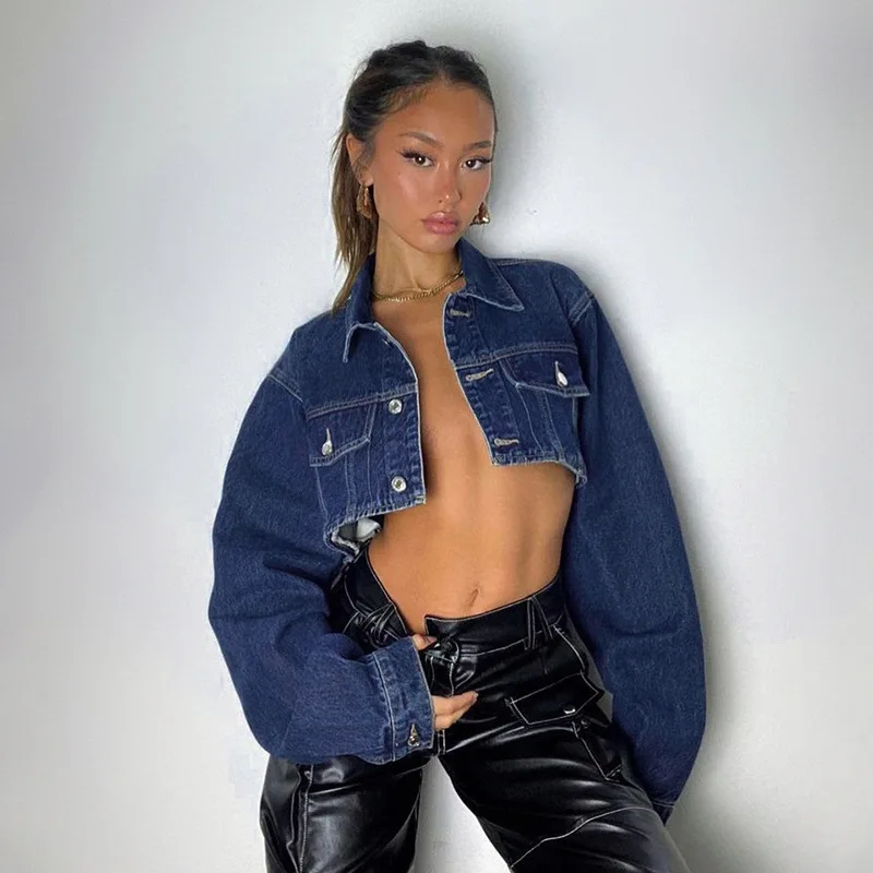 2000s Aesthetic Winter Outer Y2k Clothes Denim Coat Button Cropped Jacket Long Sleeve Crop Top Streetwear Jean Jacket For Women
2000s Aesthetic Winter Outer Y2k Clothes Denim Coat Button Cropped Jacket Long Sleeve Crop Top Streetwear Jean Jacket For Women