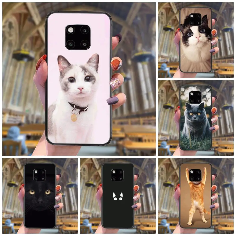 Низкая цена для Huawei P9 P10 P20 P30 P40 P50 Mini Lite E Pro Plus 5G 2019 женский кошка аксессуары чехол |