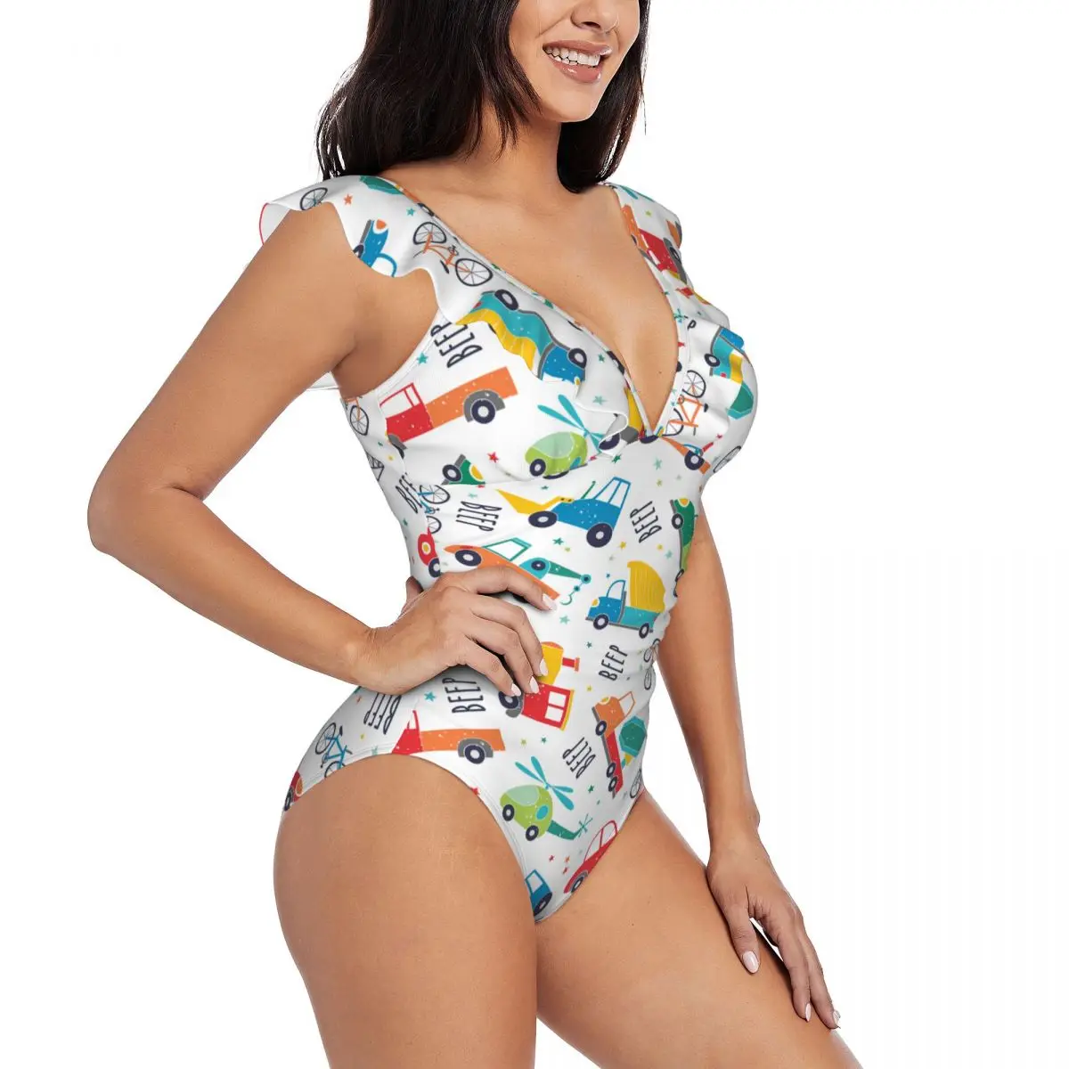 Sexy One Piece Swimsuit 2023 Women Cute Transport Truck Ruffled Swimwear Monokini Female Bodysuit Girl Beach Bathing Suit
Sexy One Piece Swimsuit 2023 Women Cute Transport Truck Ruffled Swimwear Monokini Female Bodysuit Girl Beach Bathing Suit