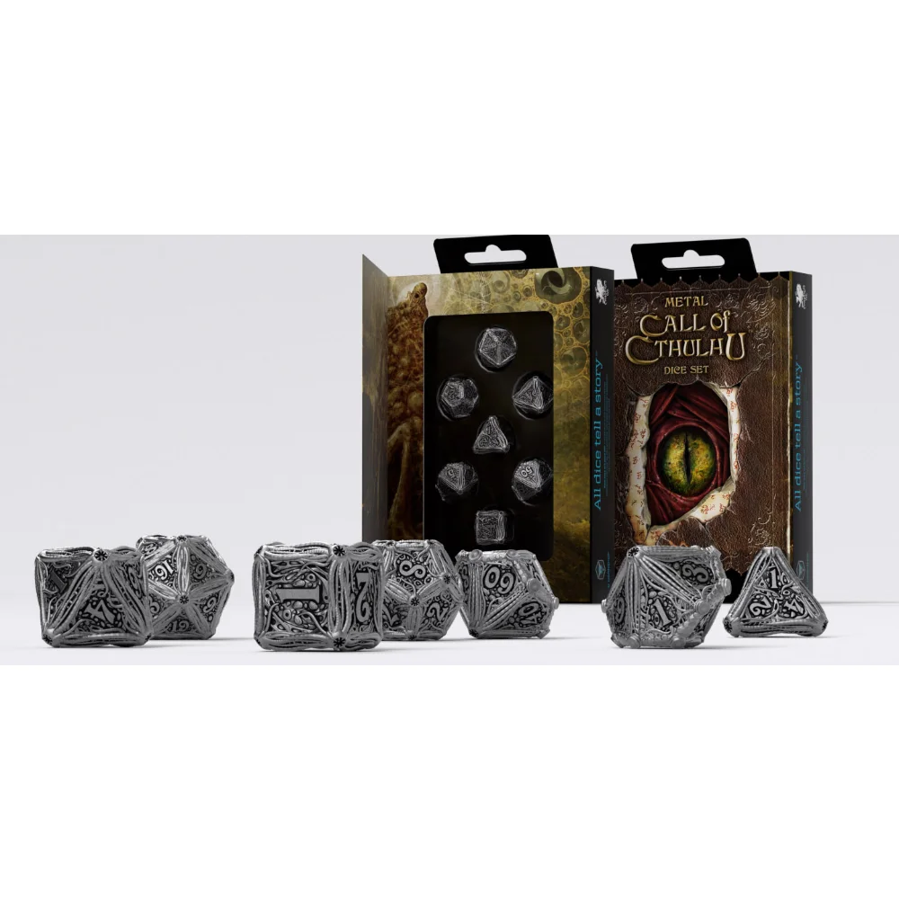 

Metal Call of Cthulhu Dice Set (7)，The High-quality Dice Set Has A Beautiful Finish，A Welcome Gift