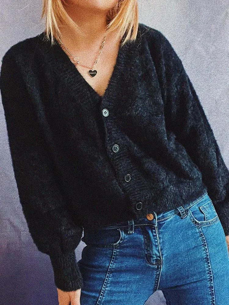 Women Cashmere Knitted Cardigan Sweaters Female Vintage Fake Mink Knit Jacket Long Sleeve Fashion Autumn Slim Jumper Tops
Women Cashmere Knitted Cardigan Sweaters Female Vintage Fake Mink Knit Jacket Long Sleeve Fashion Autumn Slim Jumper Tops