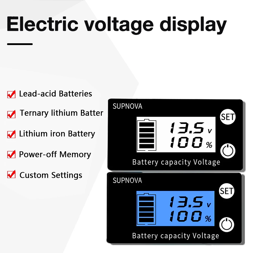 7V-68V LCD 3S 4S 5S 7S 10S 13S Battery Capacity Indicator 12V 36V 48V Voltmeter Temperature Meter 2 Wire Power level Tester
7V-68V LCD 3S 4S 5S 7S 10S 13S Battery Capacity Indicator 12V 36V 48V Voltmeter Temperature Meter 2 Wire Power level Tester
