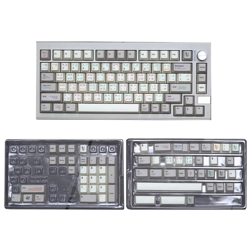 

Replacement Keycaps CherryProfile Retro Keycap Set for 61/64/68/78/84/87/96/98/104/108 Layout Mechanical Keyboards