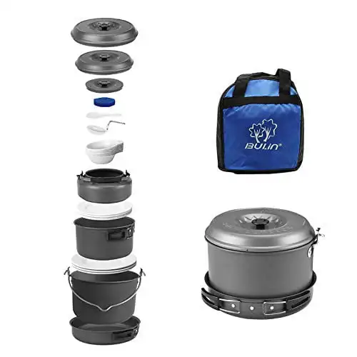 24 Pcs Camping Cookwares Mess Kit Nonstick Lightweight Backpacking Cooking Set Outdoor Cook Gear
24 Pcs Camping Cookwares Mess Kit Nonstick Lightweight Backpacking Cooking Set Outdoor Cook Gear