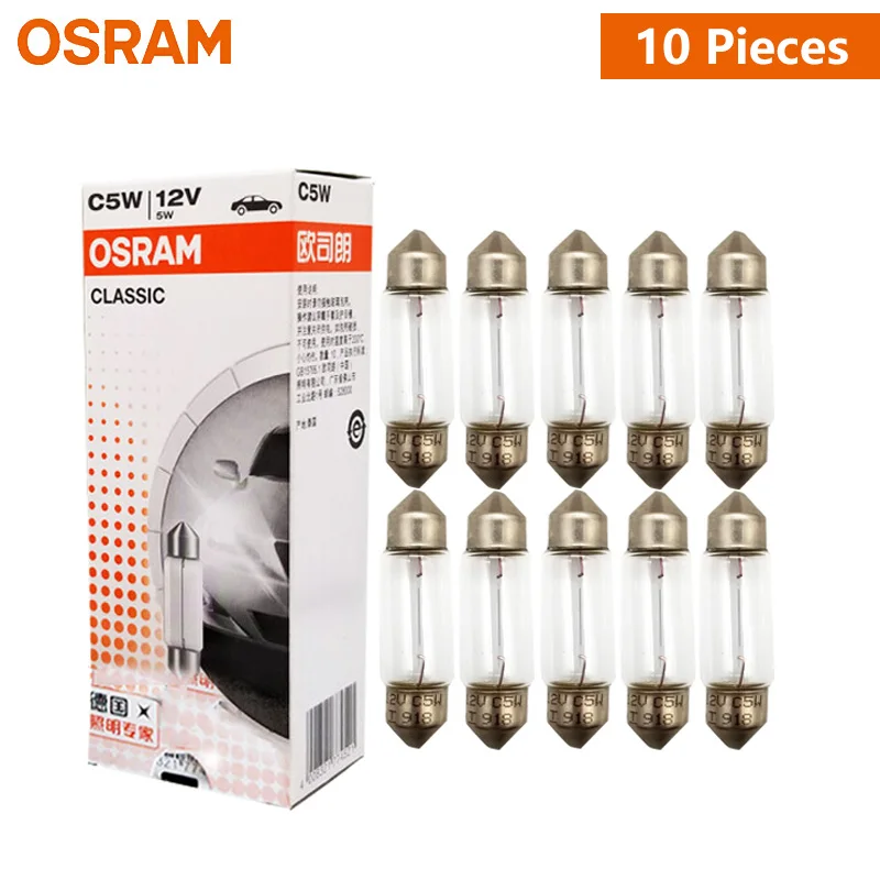 OSRAM Original C5W 36mm Festoon Lamps Reading Lamp Plate Light Standard Car Interior Bulbs 12V 5W SV8.5-8 6418 Wholesale 10pcs
OSRAM Original C5W 36mm Festoon Lamps Reading Lamp Plate Light Standard Car Interior Bulbs 12V 5W SV8.5-8 6418 Wholesale 10pcs