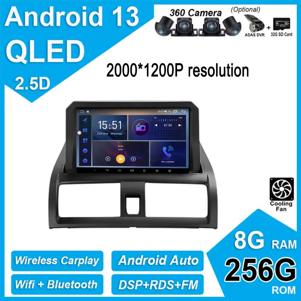 

9 Inch IPS QLED Android 13 For Honda Accord 7 VII 2002 - 2008 Car Radio Video WIFI DSP Navigation GPS Screen StereoMultimedia