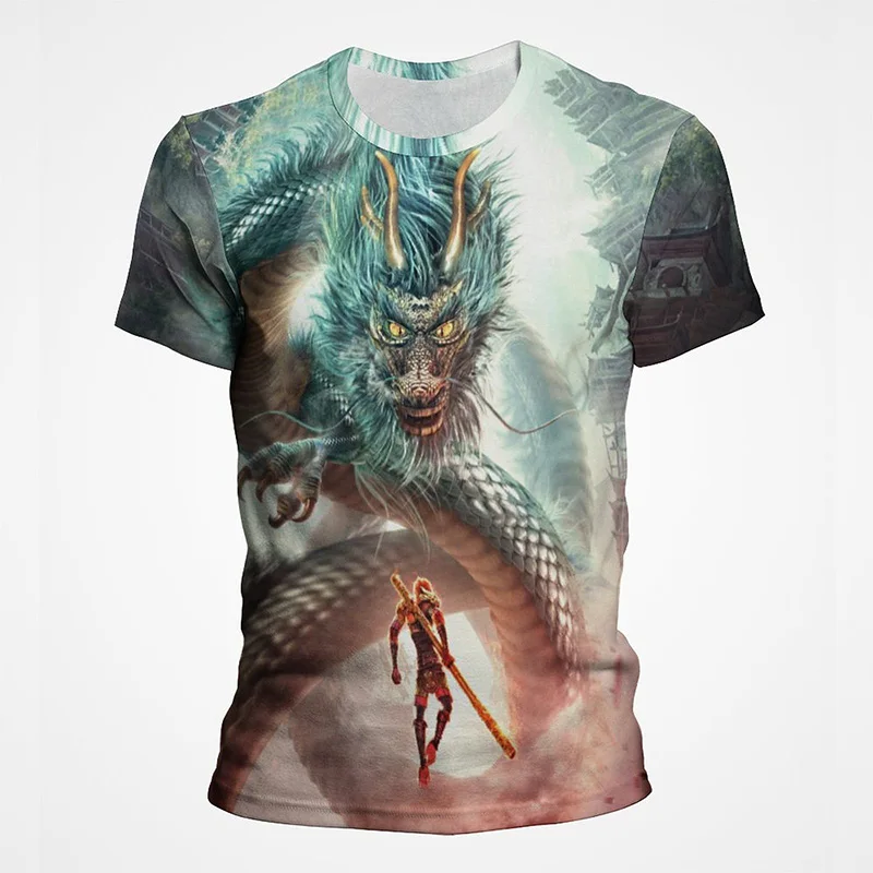 New 3D Men Dragon Pattern Summer Round Neck Short Sleeve T-shirt Plus Size Loose Women Clothing Casual Fashion Sweatshirt Top
New 3D Men Dragon Pattern Summer Round Neck Short Sleeve T-shirt Plus Size Loose Women Clothing Casual Fashion Sweatshirt Top