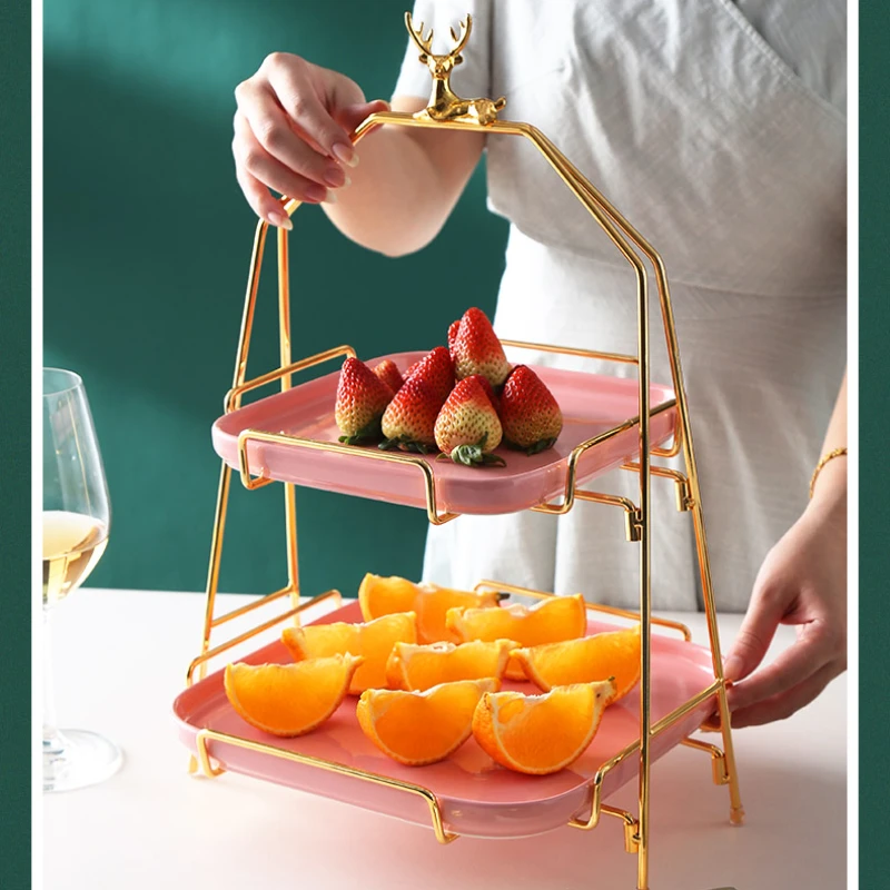 Luxury Ceramic Cake Stand Metal Fruit DishesDessert Candy Cute Cake Display Stand TrayWedding Gateau Plate Kitchen Tableware
Luxury Ceramic Cake Stand Metal Fruit DishesDessert Candy Cute Cake Display Stand TrayWedding Gateau Plate Kitchen Tableware
