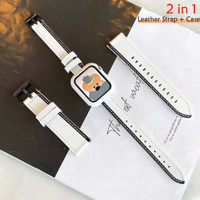 Чехол + кожаный ремешок для Apple Watch band 41 мм 45 мм 38 мм 40 мм 42 мм 44 мм, браслет с ремешком для iwatch Series 7 SE 6 5 4, чехол
Чехол + кожаный ремешок для Apple Watch band 41 мм 45 мм 38 мм 40 мм 42 мм 44 мм, браслет с ремешком для iwatch Series 7 SE 6 5 4, чехол