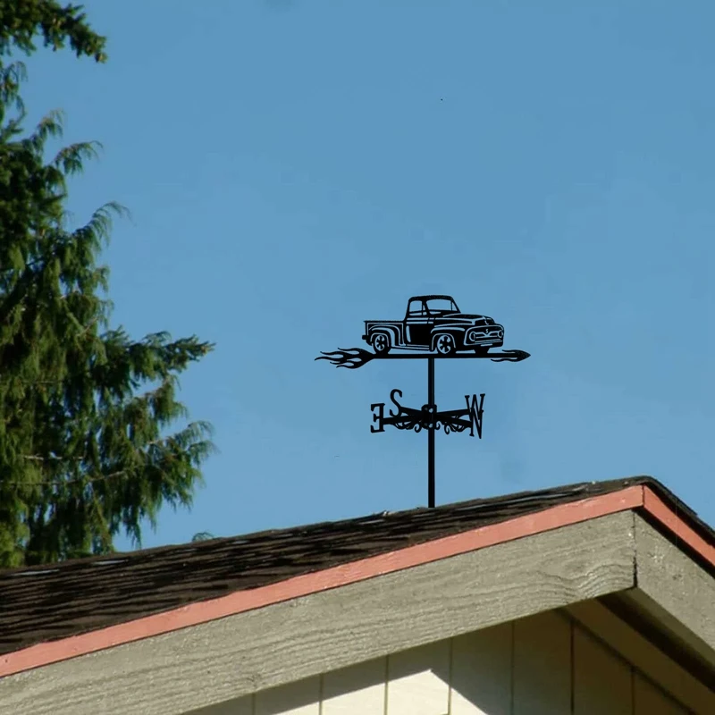 Pickup Trucks Weather Vane Design Car Retro Orientation Indicator Weathervane Measuring Tool Weathercock For Roof Mount 
Pickup Trucks Weather Vane Design Car Retro Orientation Indicator Weathervane Measuring Tool Weathercock For Roof Mount