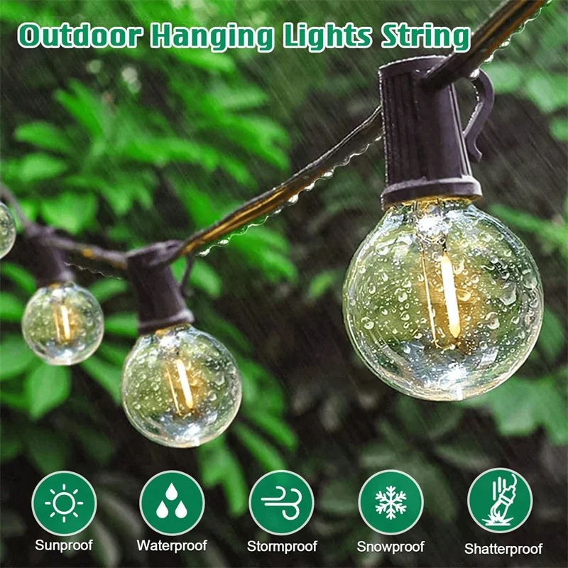 G40 Led String Lights Christmas Lights Garden Outdoor Shatterproof Bulb Wedding Christmas Decorations Party Lights Fairy Lights
G40 Led String Lights Christmas Lights Garden Outdoor Shatterproof Bulb Wedding Christmas Decorations Party Lights Fairy Lights
