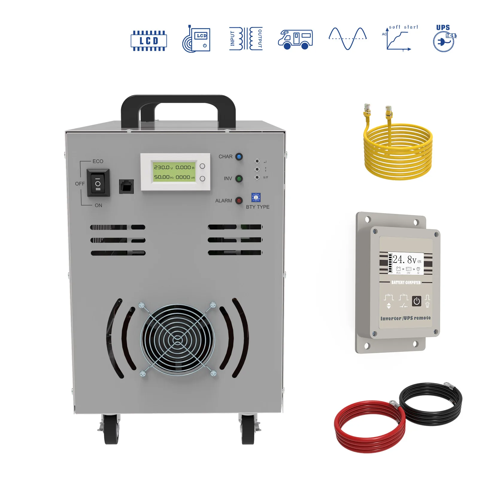 8000w Vehicle DC48 to AC230v 50Hz with UPS converter+Battery Charge function Pure Sine Wave Power Inverter
8000w Vehicle DC48 to AC230v 50Hz with UPS converter+Battery Charge function Pure Sine Wave Power Inverter