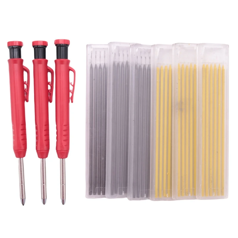 Solid Carpenter Pencil With Sharpener And Leads Mechanical Pencils For Wood Flooring Marker Drawing Scriber(39 Pieces)
Solid Carpenter Pencil With Sharpener And Leads Mechanical Pencils For Wood Flooring Marker Drawing Scriber(39 Pieces)