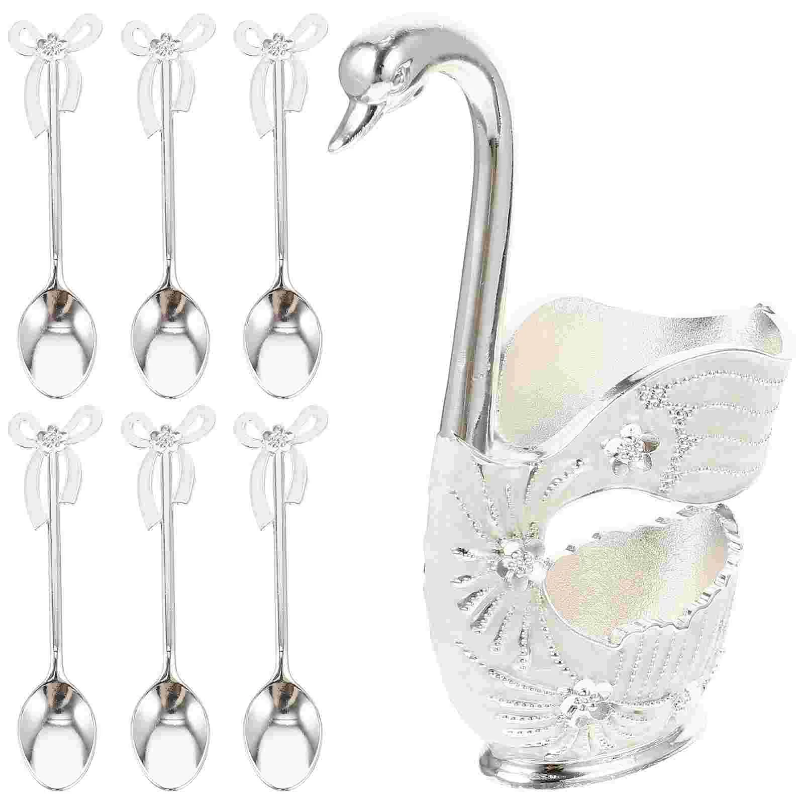 Swan Dessert Spoon Coffee Stir Spoons Stirring Spoon Spoon Rest Ice Cream Spoons Alloy Coffee Spoon Holder Set
Swan Dessert Spoon Coffee Stir Spoons Stirring Spoon Spoon Rest Ice Cream Spoons Alloy Coffee Spoon Holder Set