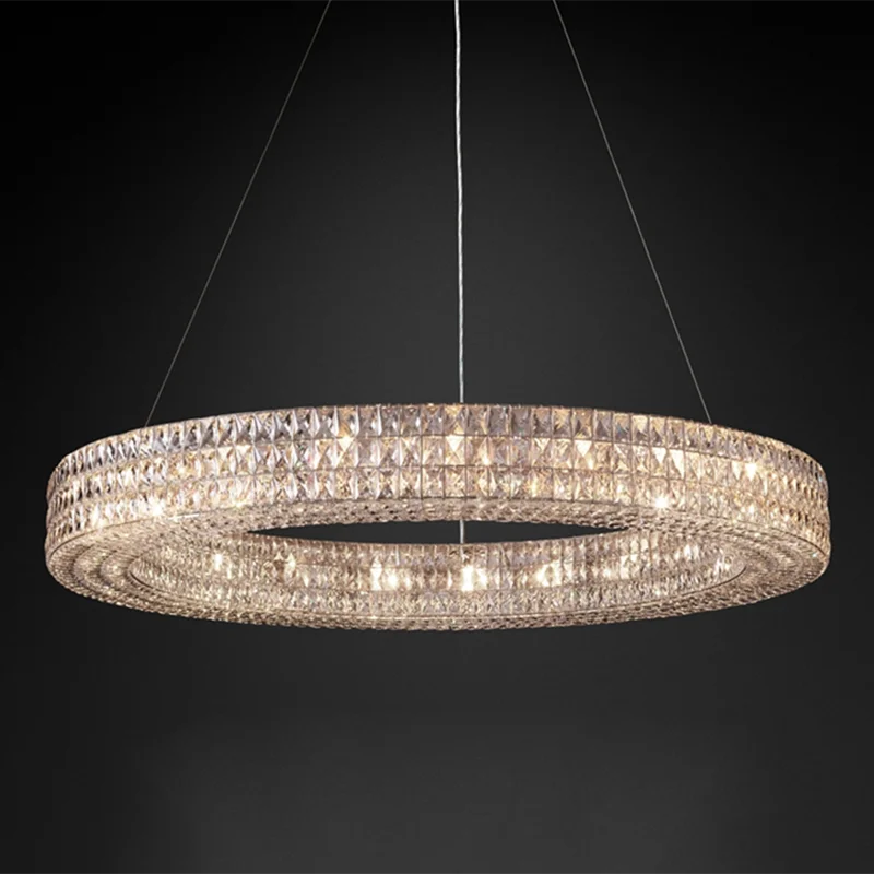 Luxury American Living Room Dining Room Geometric Large Chandelier Nordic Modern Minimalist Villa Hotel Round Crystal Lamp
Luxury American Living Room Dining Room Geometric Large Chandelier Nordic Modern Minimalist Villa Hotel Round Crystal Lamp