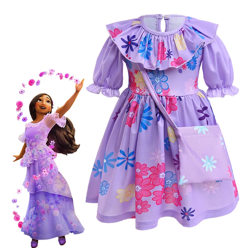 New Charm Encanto Girls Mirabel Isabel Costume Carnival Dress Up Kids Flower Ruffles Style Birthday Party Clothing
New Charm Encanto Girls Mirabel Isabel Costume Carnival Dress Up Kids Flower Ruffles Style Birthday Party Clothing