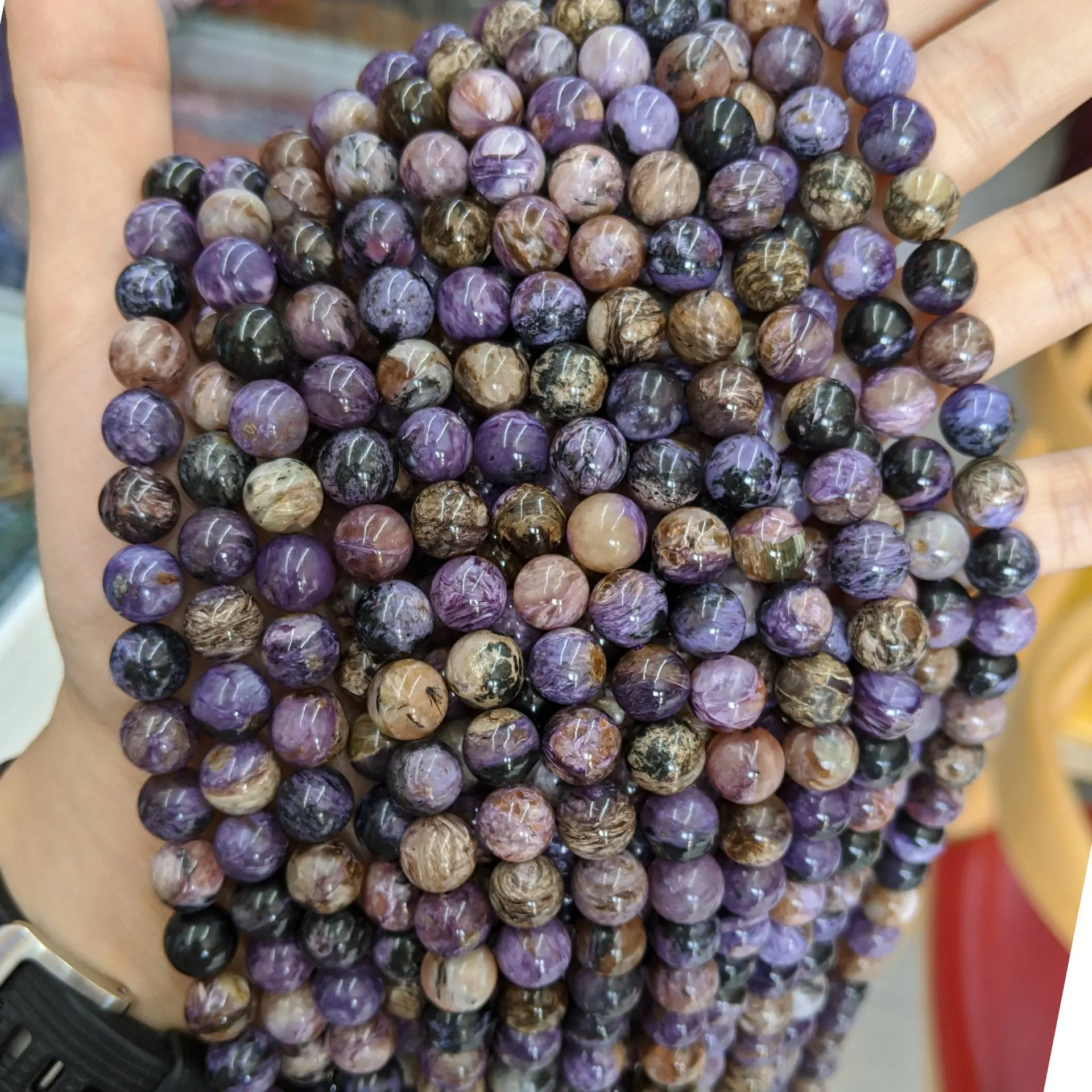 Natural Stone Beads Purple Charoite Round Loose Spacer Beads For Jewelry Making DIY Bracelet Necklace Accessories
Natural Stone Beads Purple Charoite Round Loose Spacer Beads For Jewelry Making DIY Bracelet Necklace Accessories