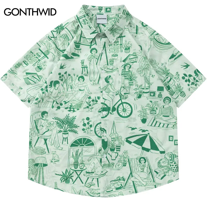 Hawaiian Shirt Streetwear Harajuku Retro Graphic Print Short Sleeve Summer Beach Shirts Y2K Hip Hop Button Up Loose Blouse Top
Hawaiian Shirt Streetwear Harajuku Retro Graphic Print Short Sleeve Summer Beach Shirts Y2K Hip Hop Button Up Loose Blouse Top