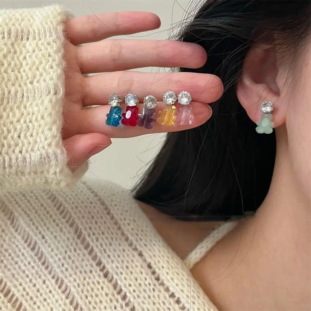 1 Pair Trendy Elegant Women Earrings Korean Style Earrings Rhinestone Cute Bear Stud Earrings Temperament Fashion Jewelry
1 Pair Trendy Elegant Women Earrings Korean Style Earrings Rhinestone Cute Bear Stud Earrings Temperament Fashion Jewelry