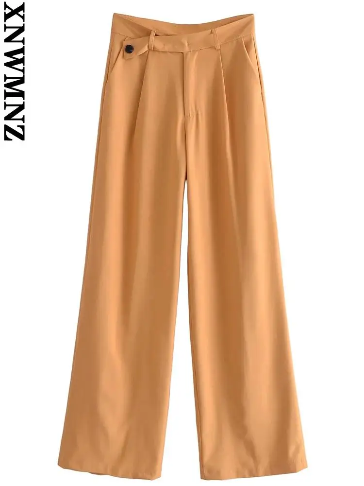 XNWMNZ Women korean style fashion asymmetric loose straight pants vintage midi waist zipper fly female trousers mujer pantalones
XNWMNZ Women korean style fashion asymmetric loose straight pants vintage midi waist zipper fly female trousers mujer pantalones