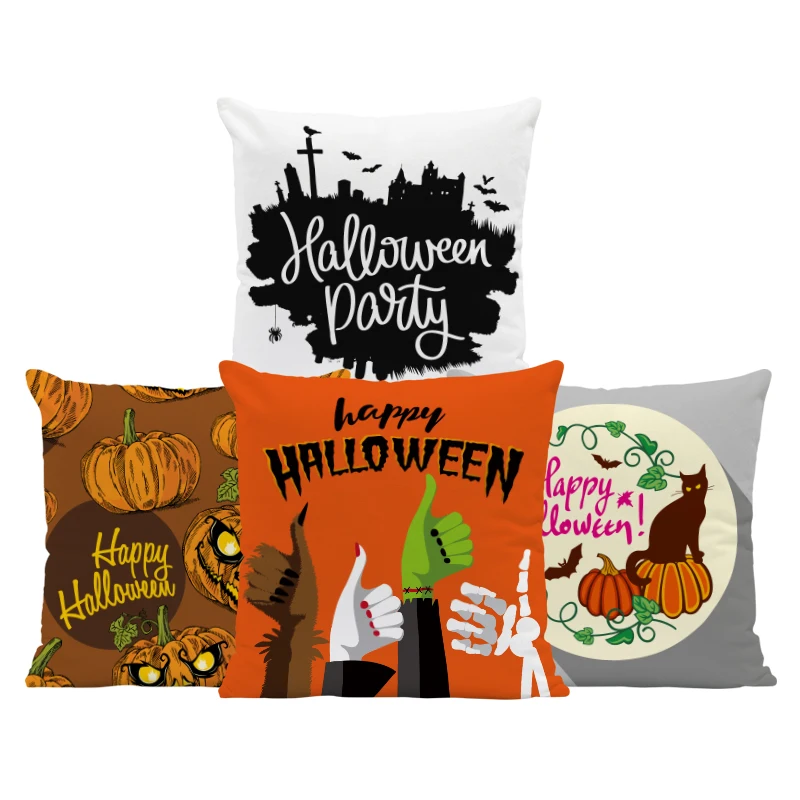 

Домашний декор, диванная подушка, конфеты, Черный кот, тыква, ротанговая, счастливый Хэллоуин, луна, ведьма, наволочка, 45x45 см