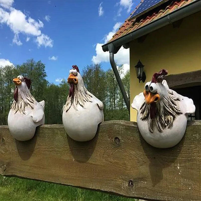 1 шт. украшения для дома и сада, фермы, Скульптура Курицы, новая забавная куриная Заборная декорация, статуи из смолы, искусство, ремесло, двор
1 шт. украшения для дома и сада, фермы, Скульптура Курицы, новая забавная куриная Заборная декорация, статуи из смолы, искусство, ремесло, двор