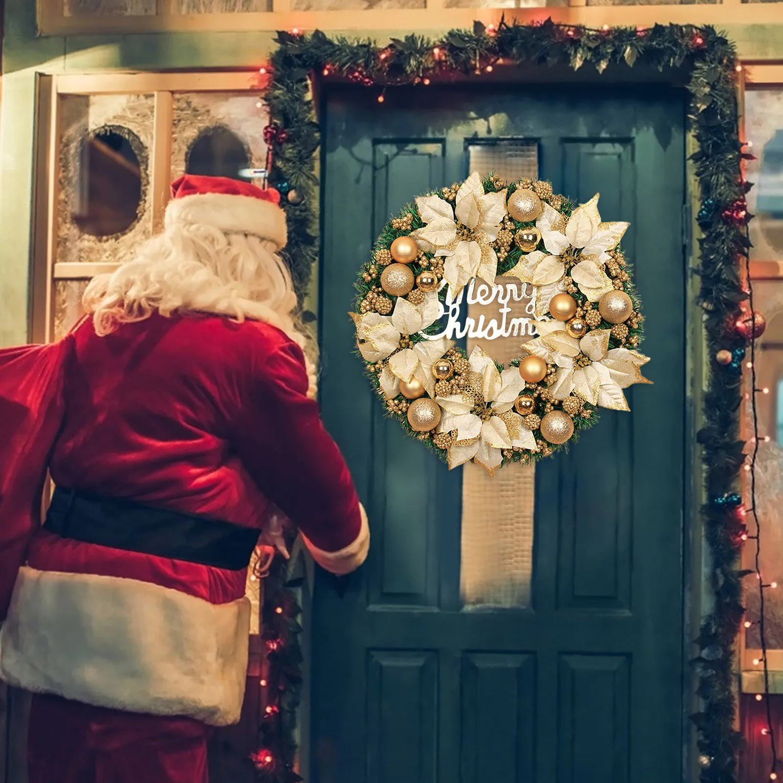 16 Inches Christmas Wreath Merry Christmas Front Door Ornament Wall Artificial Garland For Xmas Party Coastal Wreaths
16 Inches Christmas Wreath Merry Christmas Front Door Ornament Wall Artificial Garland For Xmas Party Coastal Wreaths